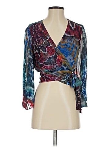 Alice + Olivia 3/4 Sleeve Silk Top (view 1)