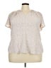 Versona 100% Polyester Ivory Short Sleeve Blouse Size XXL - photo 1