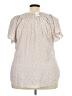 Versona 100% Polyester Ivory Short Sleeve Blouse Size XXL - photo 2