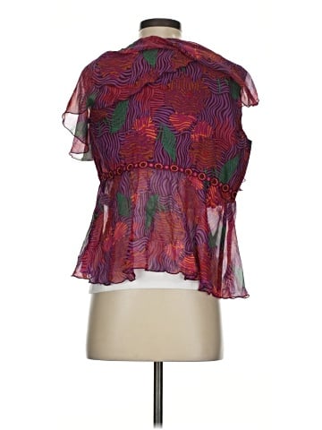 Unbranded Short Sleeve Silk Top (view 2)