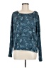 Garnet Hill Tropical Teal Silk Pullover Sweater Size M - photo 1