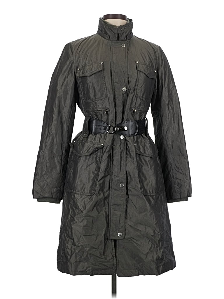 Pre-owned Laundry By Shelli Segal Trenchcoat In Green
