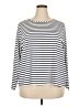 Lands' End Stripes Ivory Long Sleeve Top Size 2X - photo 1
