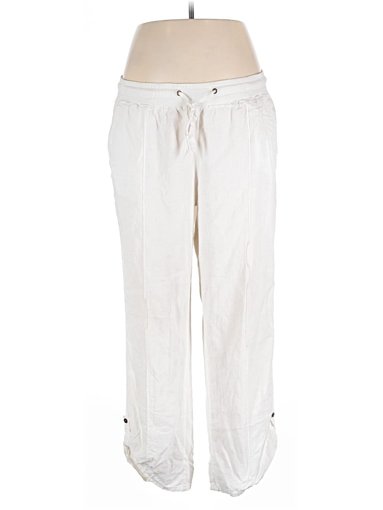 Pre-owned Anthropologie Linen Pants In White