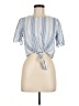 Express Outlet 100% Rayon Blue Short Sleeve Blouse Size M - photo 1