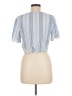 Express Outlet 100% Rayon Blue Short Sleeve Blouse Size M - photo 2
