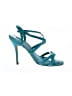 Manolo Blahnik 100% Leather Teal Sandals Size EU 38 - photo 1