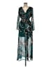 Beige by ECI 100% Polyester Paisley Teal Cocktail Dress Size 8 - photo 1