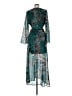 Beige by ECI 100% Polyester Paisley Teal Cocktail Dress Size 8 - photo 2