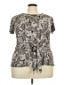 Perceptions Gray Short Sleeve Blouse Size 20 - photo 1