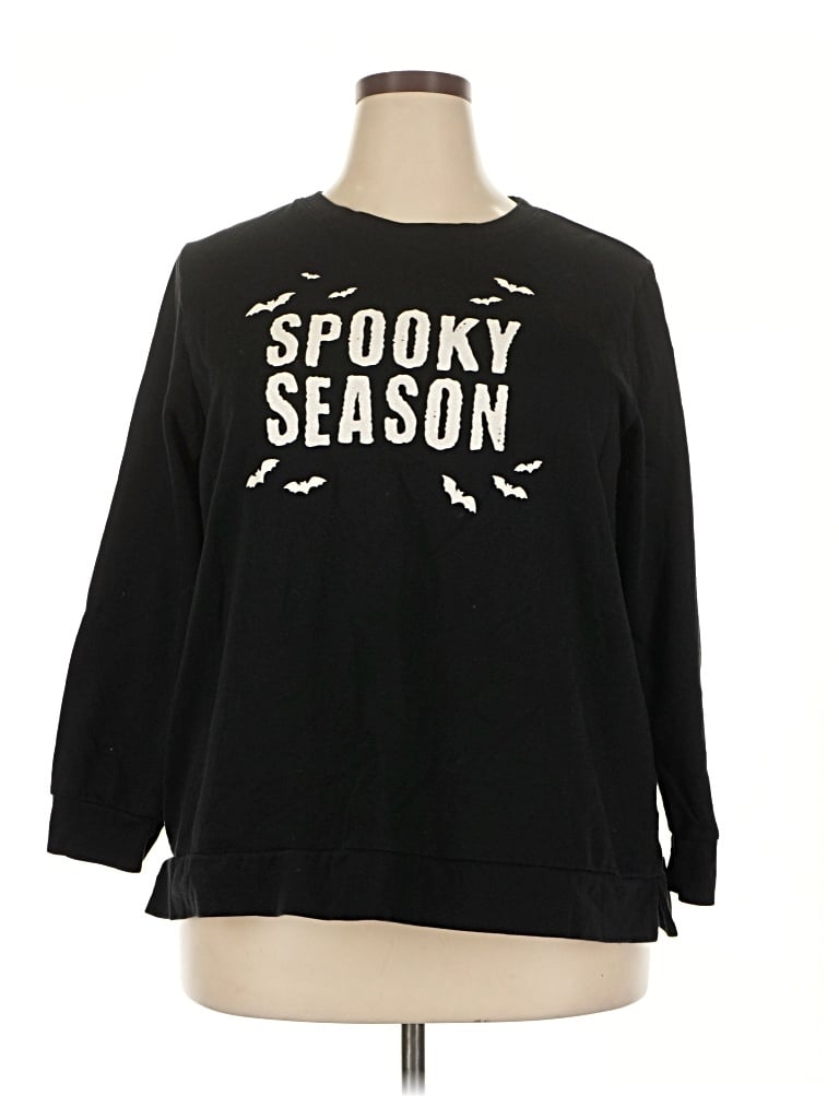 Pre-owned Lane Bryant Sweatshirt In Black