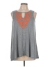 Fever Gray Sleeveless T-Shirt Size L - photo 1