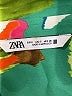 Zara 100% Polyester Floral Green 3/4 Sleeve Blouse Size S - photo 7