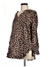 Ingrid + Isabel 100% Rayon Brown Long Sleeve Blouse Size Med Maternity (2) - photo 1