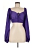 showpo 100% Polyester Purple Long Sleeve Blouse Size 6 - photo 1