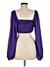 showpo 100% Polyester Purple Long Sleeve Blouse Size 6 - photo 2