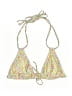 Assorted Brands Floral Yellow Swimsuit Top Size M - photo 1