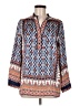 Jade 100% Polyester Blue Long Sleeve Blouse Size M - photo 1
