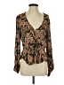 VICI Brown Long Sleeve Blouse Size S - photo 1