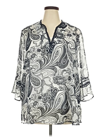 Susan Graver 3/4 Sleeve Blouse (view 1)
