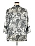 Susan Graver 100% Polyester Paisley Silver 3/4 Sleeve Blouse Size 2X - photo 2