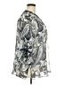 Susan Graver 100% Polyester Paisley Silver 3/4 Sleeve Blouse Size 2X - photo 4