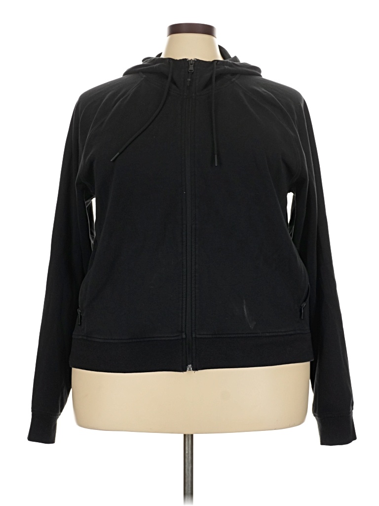 Pre-owned Active By Old Navy Zip Up Hoodie In Black