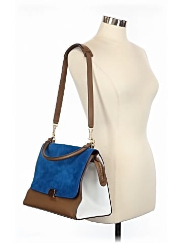 Céline Suede And Leather Small Trapeze Bag (view 2)