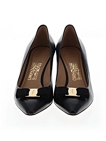 Salvatore Ferragamo Leather Block Heels (view 2)