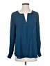 Pink Owl 100% Polyester Blue Long Sleeve Blouse Size S - photo 1