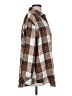 Unbranded 100% Polyester Plaid Brown Long Sleeve Blouse Size L - photo 4