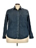 Universal Thread Blue Long Sleeve Button-Down Shirt Size XXL - photo 1