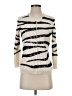 Sigrid Olsen Animal Print Stripes Zebra Print White Ivory Cardigan Size S - photo 1