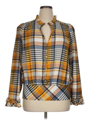 Karl Lagerfeld Paris Long Sleeve Blouse (view 1)