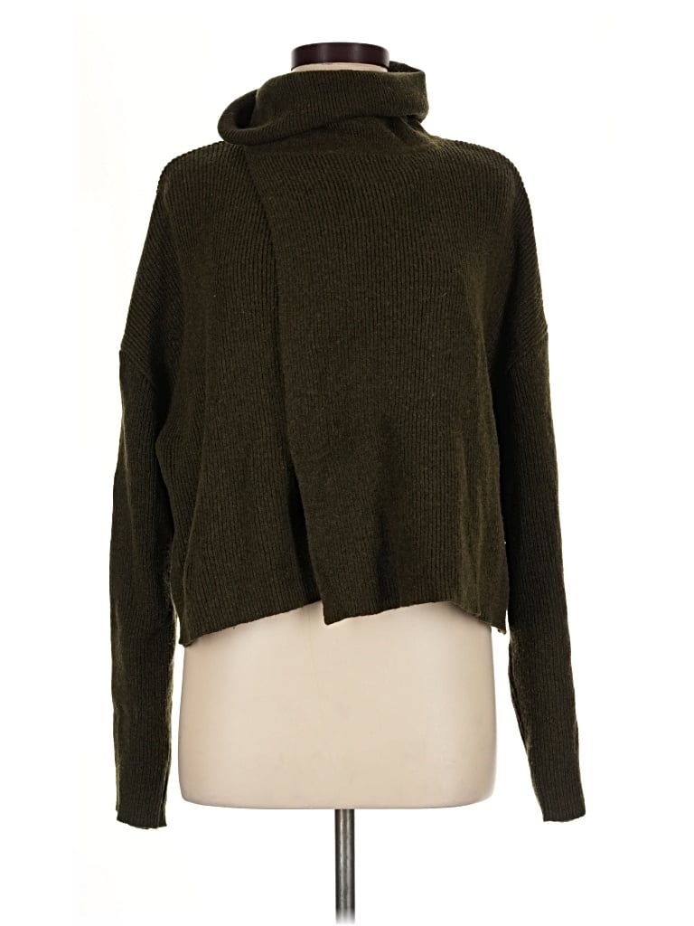 Pre-owned Joa Turtleneck Sweater In Green