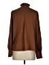 Maison d' Amelie Polka Dots Brown Long Sleeve Blouse Size S - photo 2