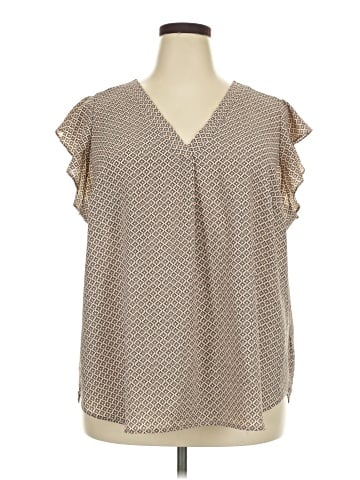 Adrianna Papell Short Sleeve Blouse (view 1)