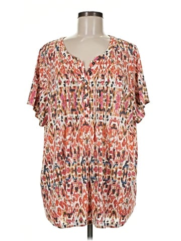 Rose + Olive Short Sleeve Blouse (view 1)