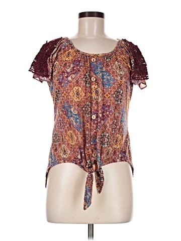 New York Laundry Short Sleeve Blouse (view 1)