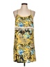 Peppermint 100% Polyester Tropical Yellow Casual Dress Size L - photo 1
