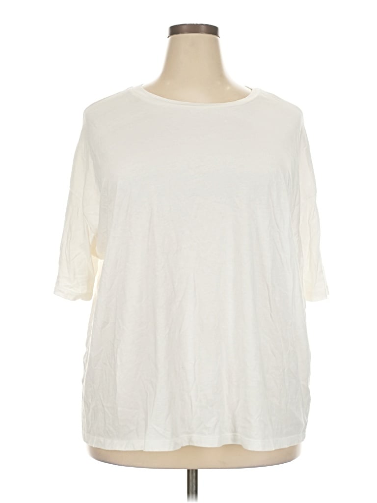 Pre-owned Wild Fable 3/4 Sleeve T-shirt In Ivory