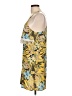 Peppermint 100% Polyester Tropical Yellow Casual Dress Size L - photo 5