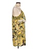 Peppermint 100% Polyester Tropical Yellow Casual Dress Size L - photo 4