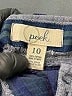 Peek... 100% Cotton Plaid Blue Shorts Size 10 - photo 3