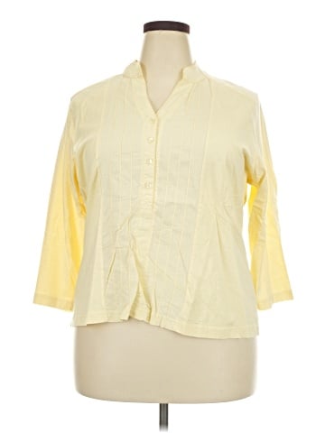 Cj Banks 3/4 Sleeve Button-Down Shirt (view 1)