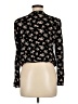 Mi ami 100% Rayon Black Long Sleeve Blouse Size M - photo 2