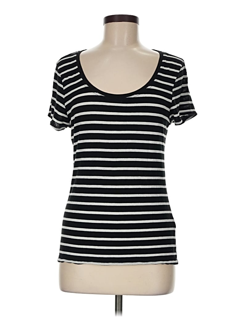 Pre-owned Max Studio Short Sleeve T-shirt In Black
