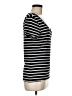 Max Studio Stripes Black Short Sleeve T-Shirt Size M - photo 4