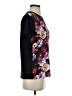 Escada 100% Cotton Floral Black Short Sleeve Top Size S - photo 4
