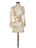 Zara 100% Polyester Ivory 3/4 Sleeve Blouse Size S - photo 1